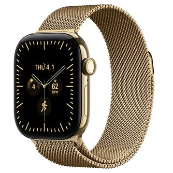 Apple Watch Series 12 42mm (5G) Viền Titan vàng Dây Thép MJGL4SA/A
