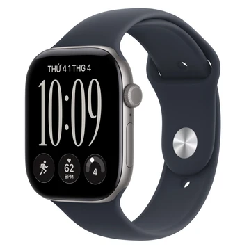 Apple Watch Series 12 42mm (GPS) Viền Nhôm Dây Cao Su Size M/L Viền xám/ Dây xanh MJEJ4SA/A