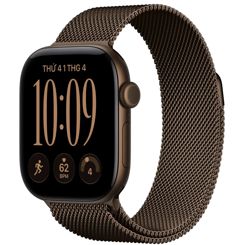 Apple Watch Series 12 42mm (GPS) Viền Nhôm Dây Thép Viền vàng đồng dây đồng MKDC4SA/A