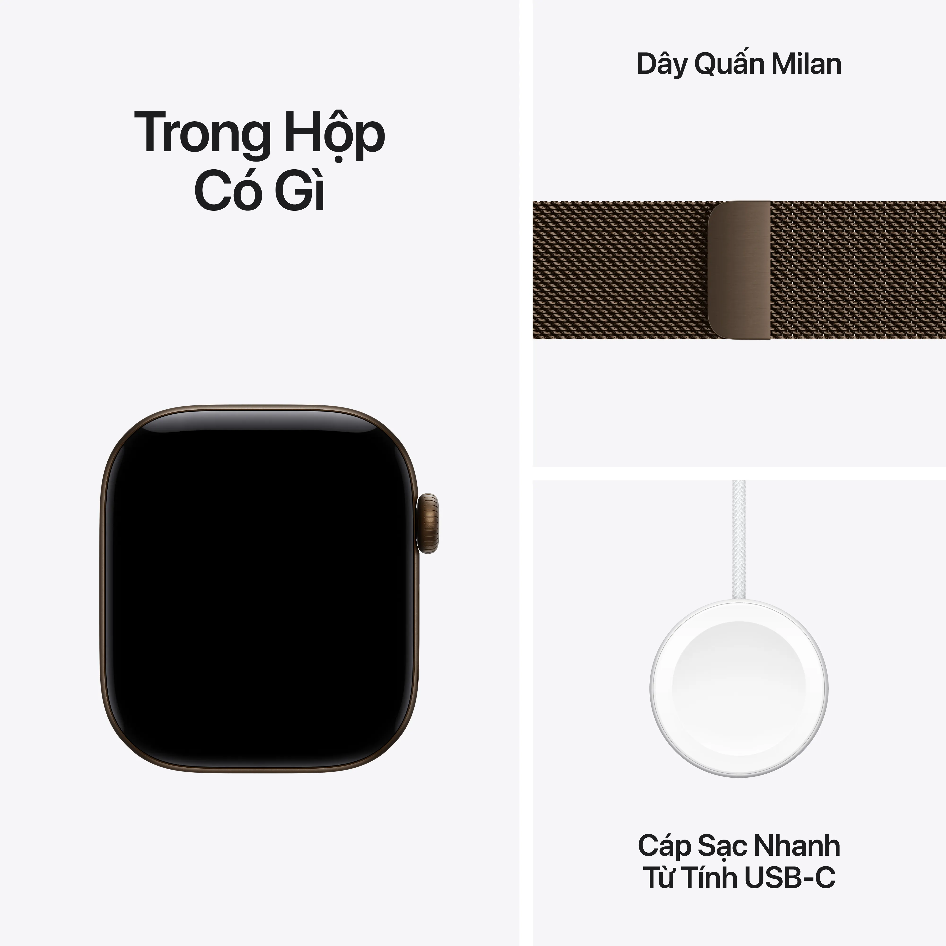 Apple Watch Series 12 42mm (GPS) Viền Nhôm Dây Thép Viền vàng đồng dây đồng MKDC4SA/A