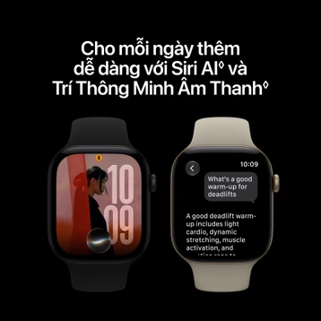 Apple Watch Series 12 46mm (5G) Viền Nhôm Dây Cao Su Size M/L Viền vàng/ Dây vàng MJGC4SA/A