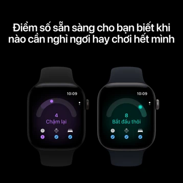Apple Watch Series 12 46mm (5G) Viền Nhôm Dây Cao Su Size M/L Viền xám/ Dây xanh MJG74SA/A