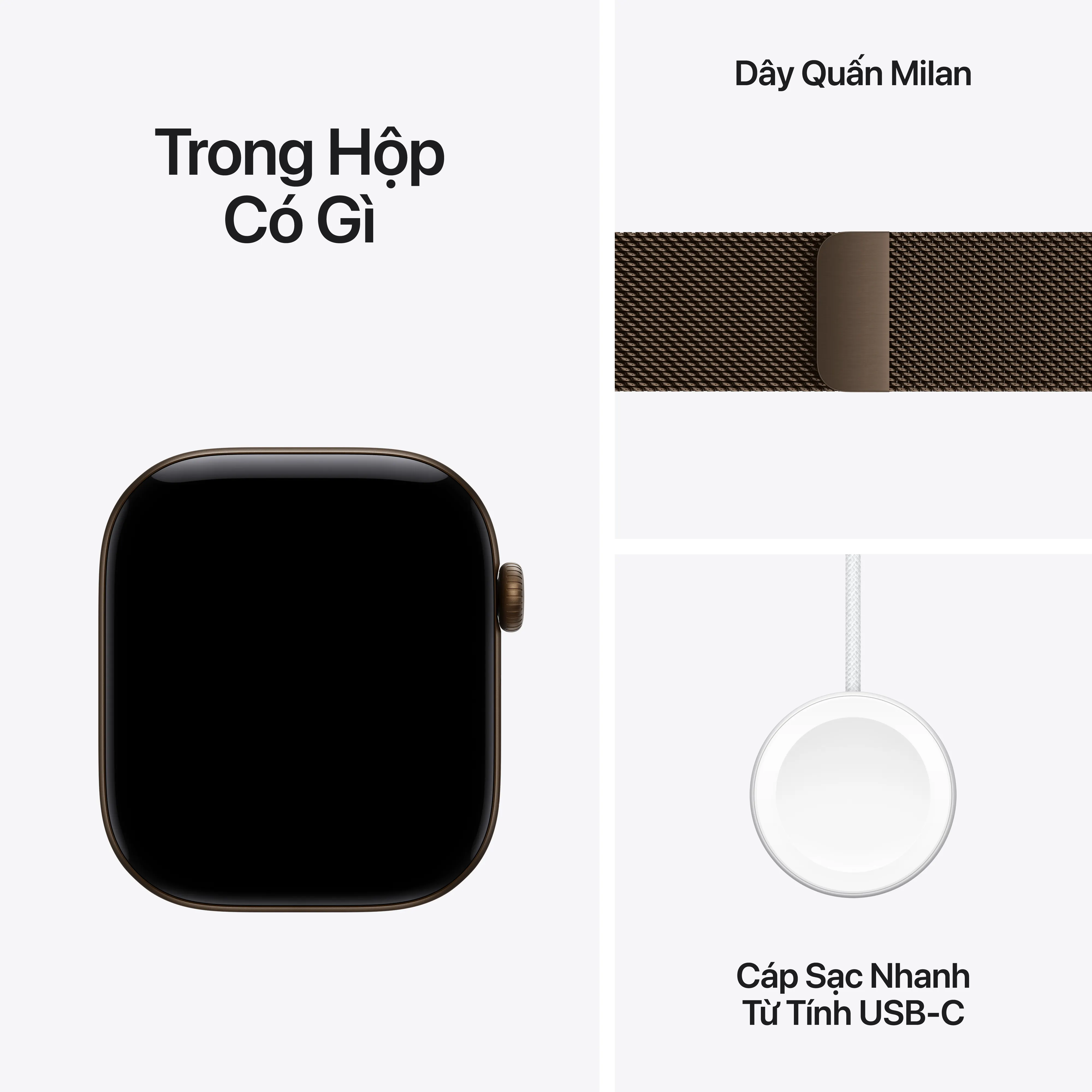 Apple Watch Series 12 46mm (5G) Viền Nhôm Dây Thép Size M/L Viền vàng đồng/ Dây đồng MKDG4SA/A