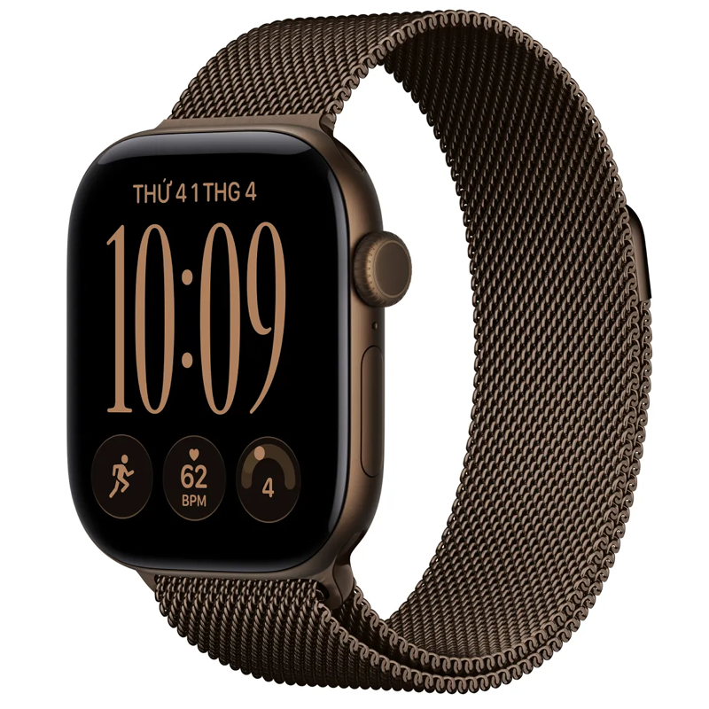 Apple Watch Series 12 46mm (5G) Viền Nhôm Dây Thép Size S/M Viền vàng đồng/ Dây đồng MKDF4SA/A
