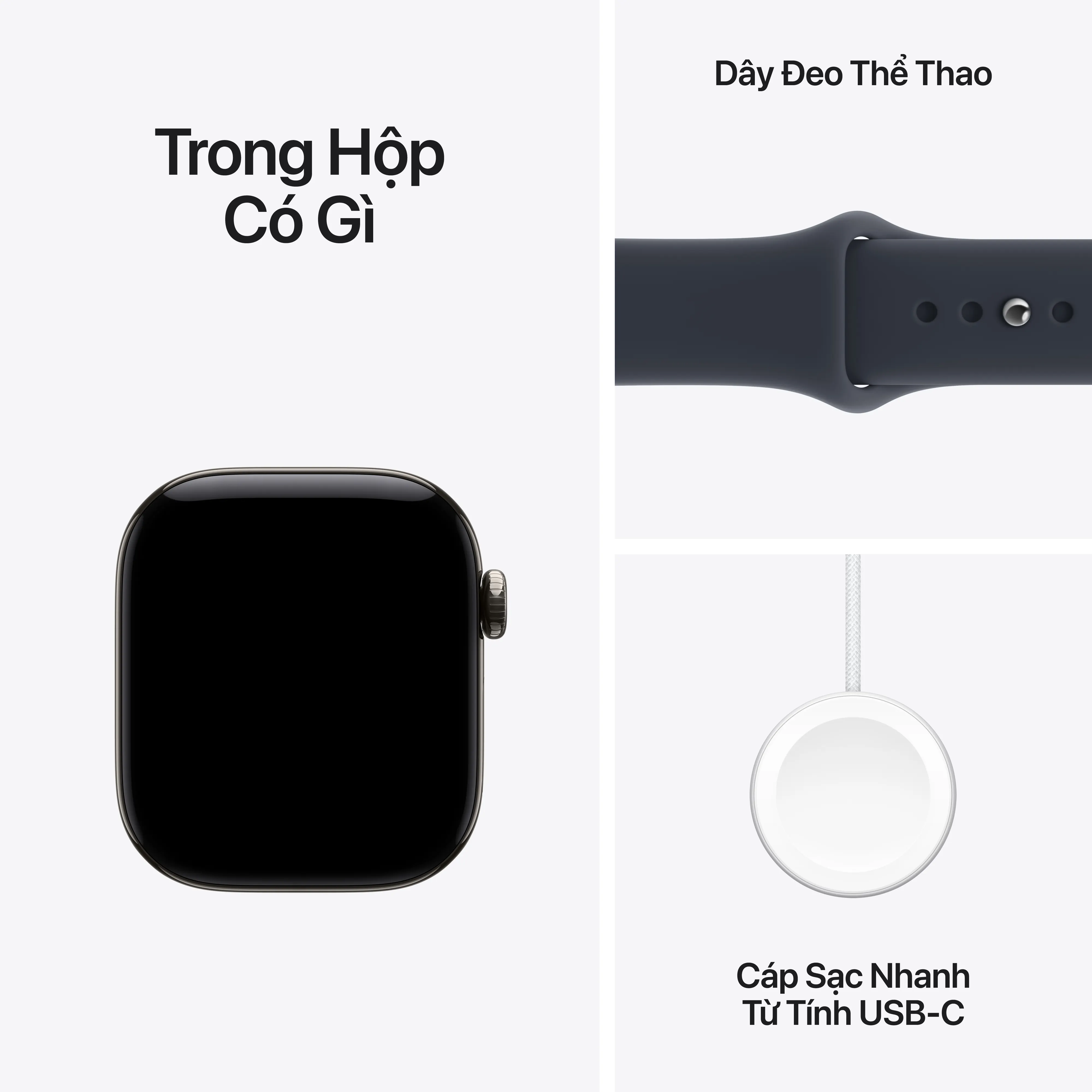 Apple Watch Series 12 46mm (5G) Viền Titan Dây Cao Su Size M/L Viền Titan vàng/ Dây đỏ MJGT4SA/A