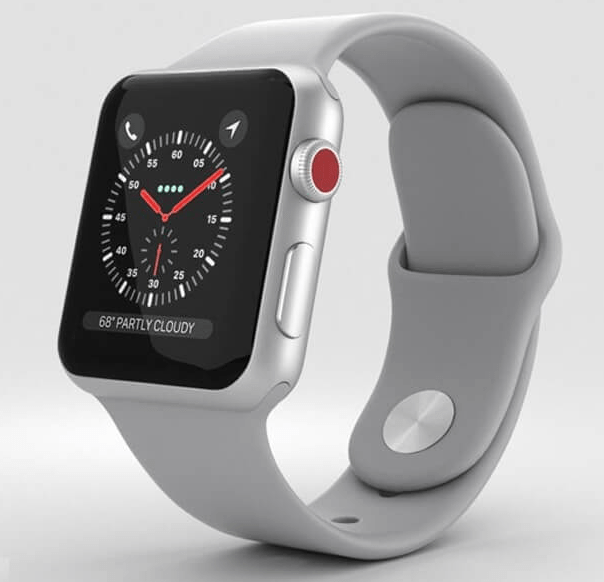 Apple Watch Series 3 38mm Silver Aluminum Case with Fog Sport Band (GPS) MQKU2