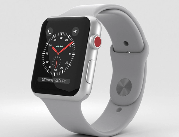 Apple Watch Series 3 42mm Silver Aluminum Case with Fog Sport Band (GPS) MQL02