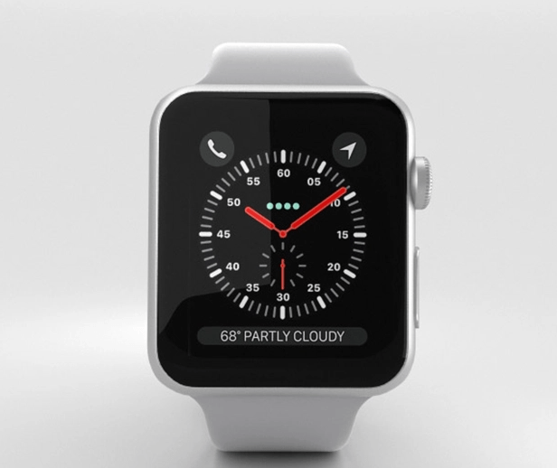 Apple Watch Series 3 42mm Silver Aluminum Case with Fog Sport Band (GPS) MQL02