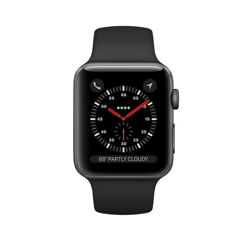 Apple Watch Series 3 42mm Space Gray Aluminum Case with Black Sport Band MQL12 (GPS)