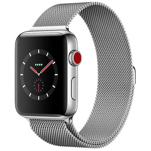 Apple Watch Series 3 42mm Stainless Steel Case with Milanese Loop (GPS + Cellular) MR1U2