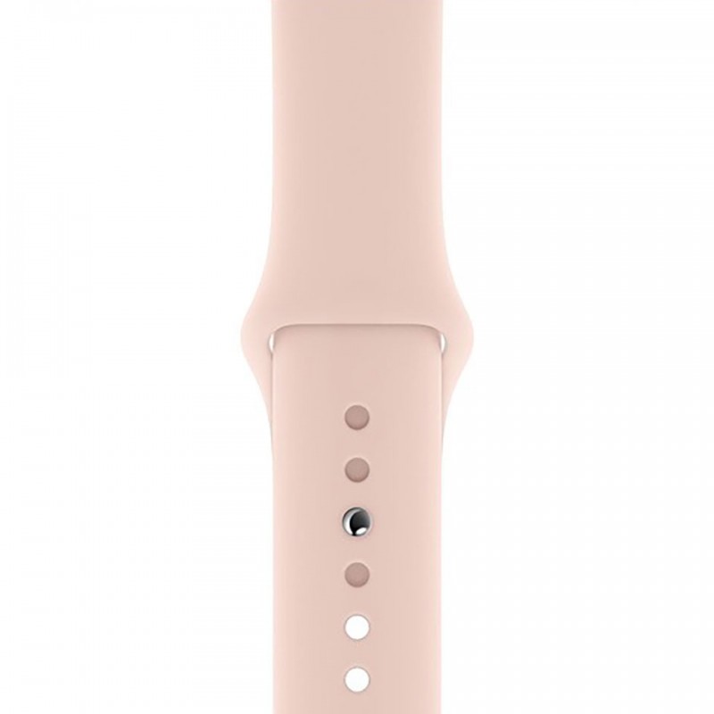 Apple Watch 5 40mm (4G) Viền Nhôm Vàng - Dây cao sy Hồng Chính hãng (MWX22VN/A)
