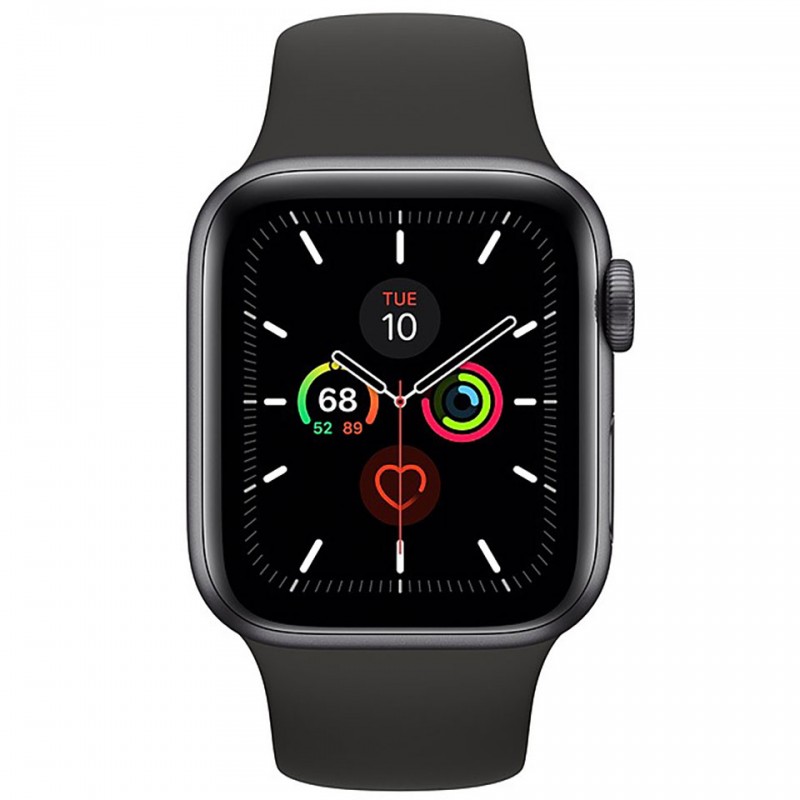Apple Watch 5 40mm (4G) Viền Nhôm Xám - Dây cao su Đen Chính hãng (MWX32VN/A)
