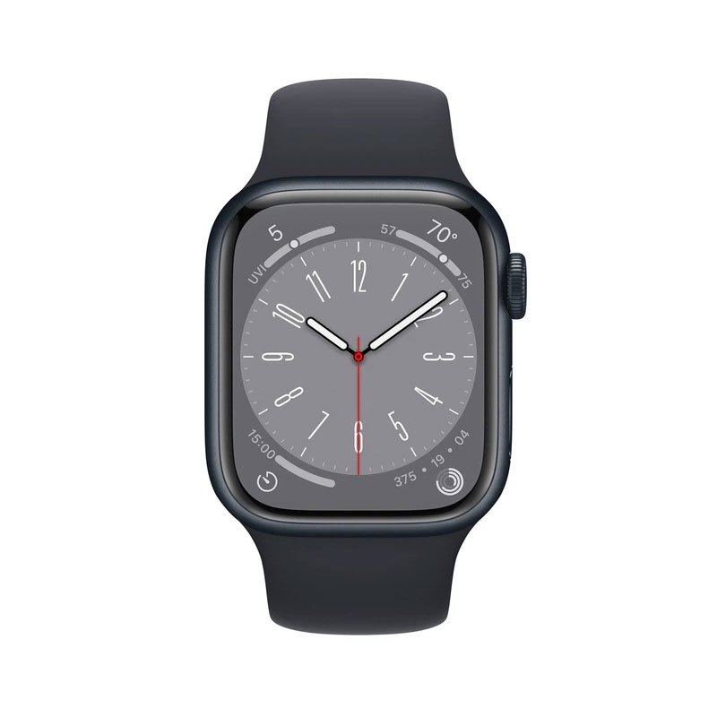 Apple Watch Sr 8 GPS + Cellular 41mm dây cao su đen (MNHV3VN/A)