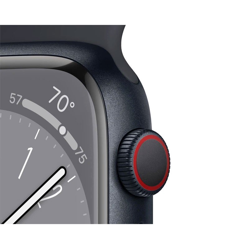 Apple Watch Sr 8 GPS + Cellular 41mm dây cao su đen (MNHV3VN/A)