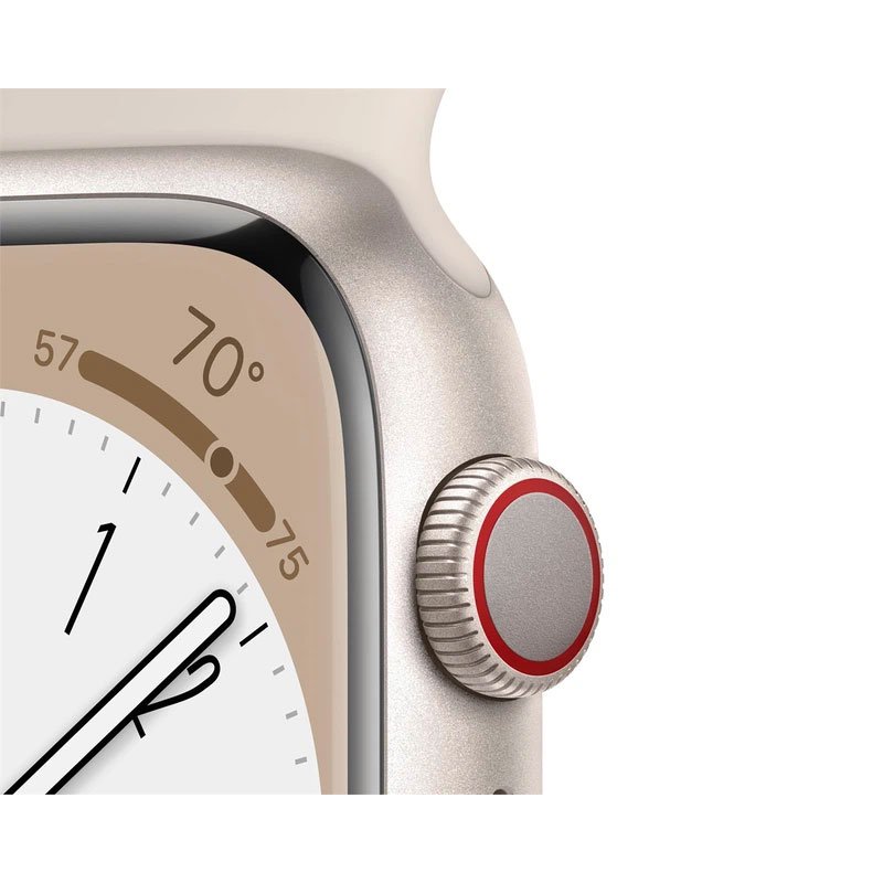 Apple Watch Sr 8 GPS + Cellular 45mm dây cao su starlight (MNK73VN/A)