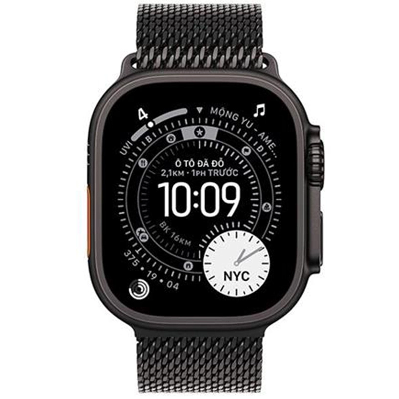 Apple Watch Ultra 3 GPS + Cellular 49mm viền Titanium dây Milan màu Titan đen MF1N4SA/ASmall