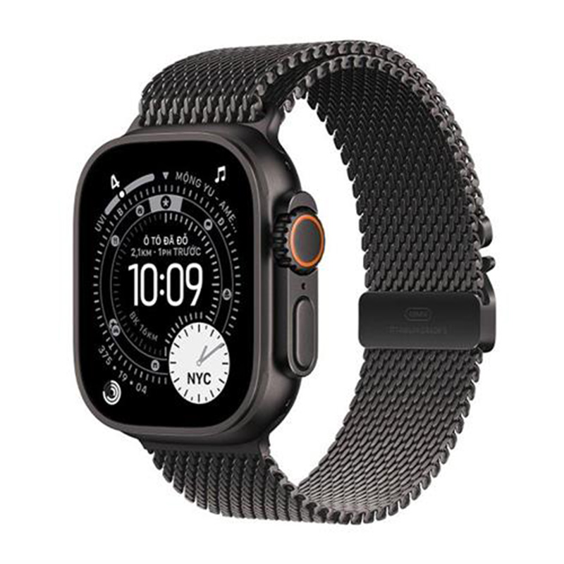 Apple Watch Ultra 3 GPS + Cellular 49mm viền Titanium dây Milan màu Titan đen MF1Q4SA/AMedium
