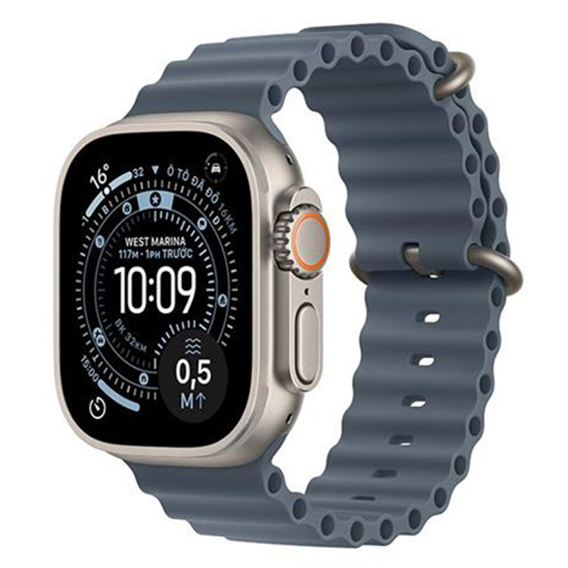 Apple Watch Ultra 3 GPS + Cellular 49mm viền Titanium dây Ocean màu Titan tự nhiên MEWH4SA/A