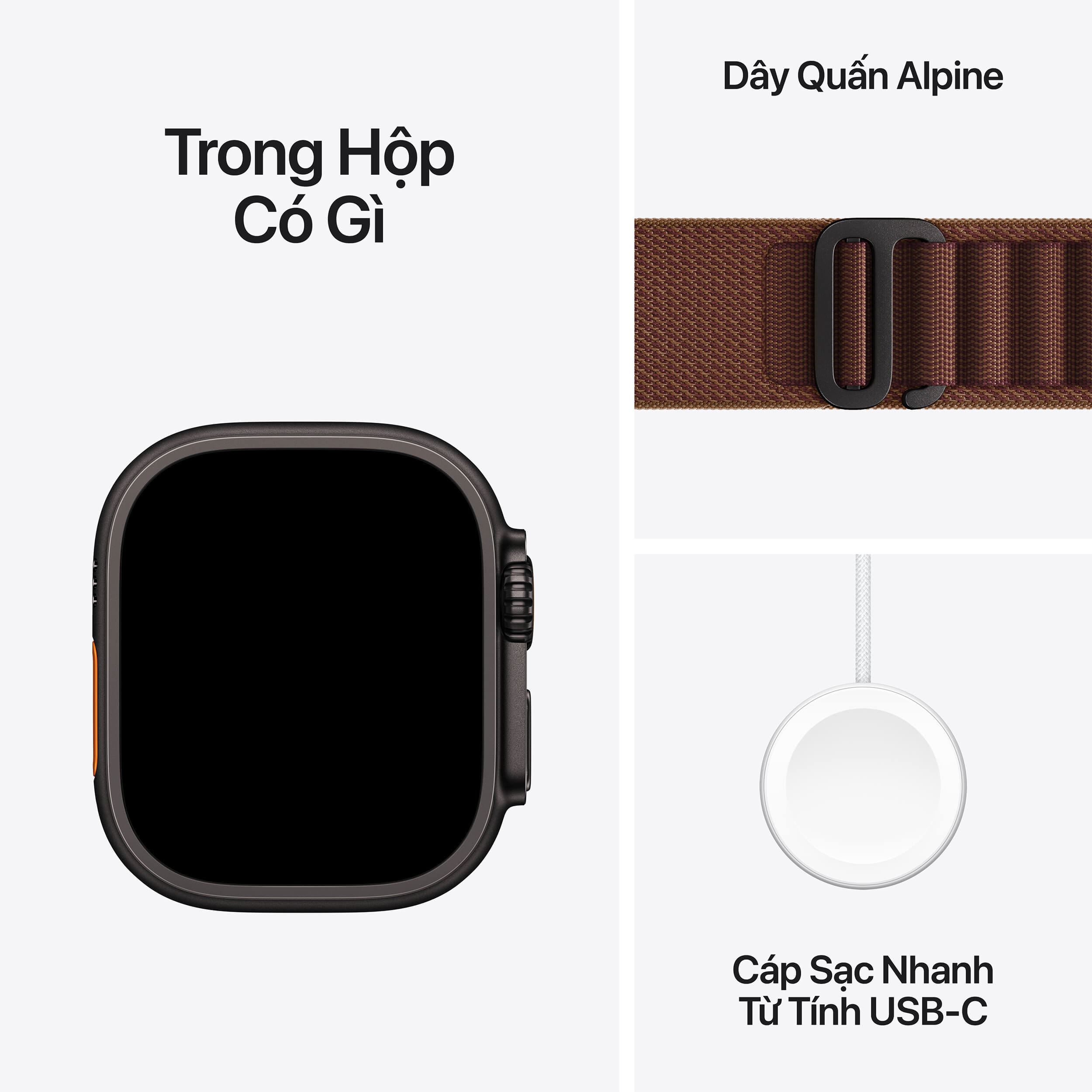 Apple Watch Ultra 4 GPS + Cellular 49mm viền Titanium dây Alpine M Titan đen MJC14SA/A