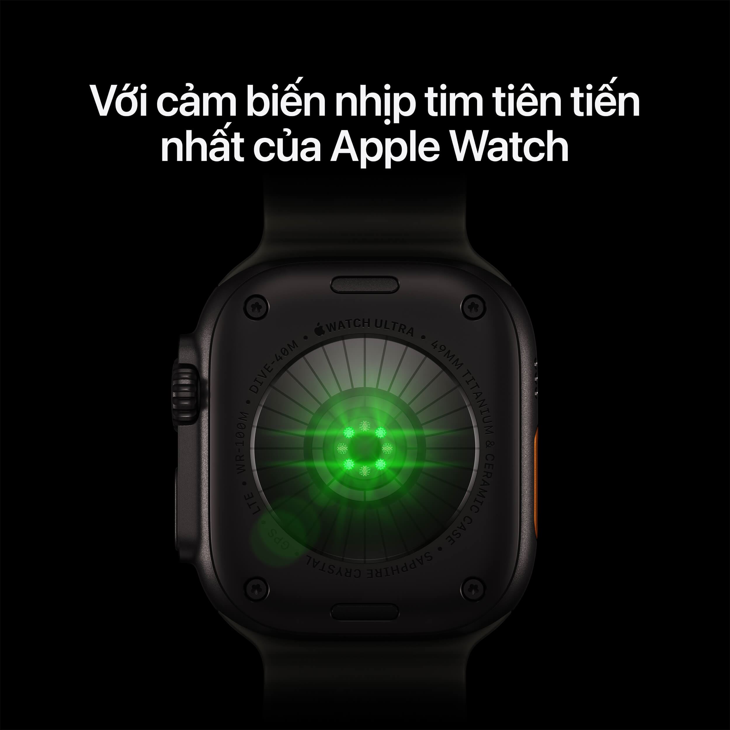 Apple Watch Ultra 4 GPS + Cellular 49mm viền Titanium dây Milan M Titan đen MJAV4SA/A