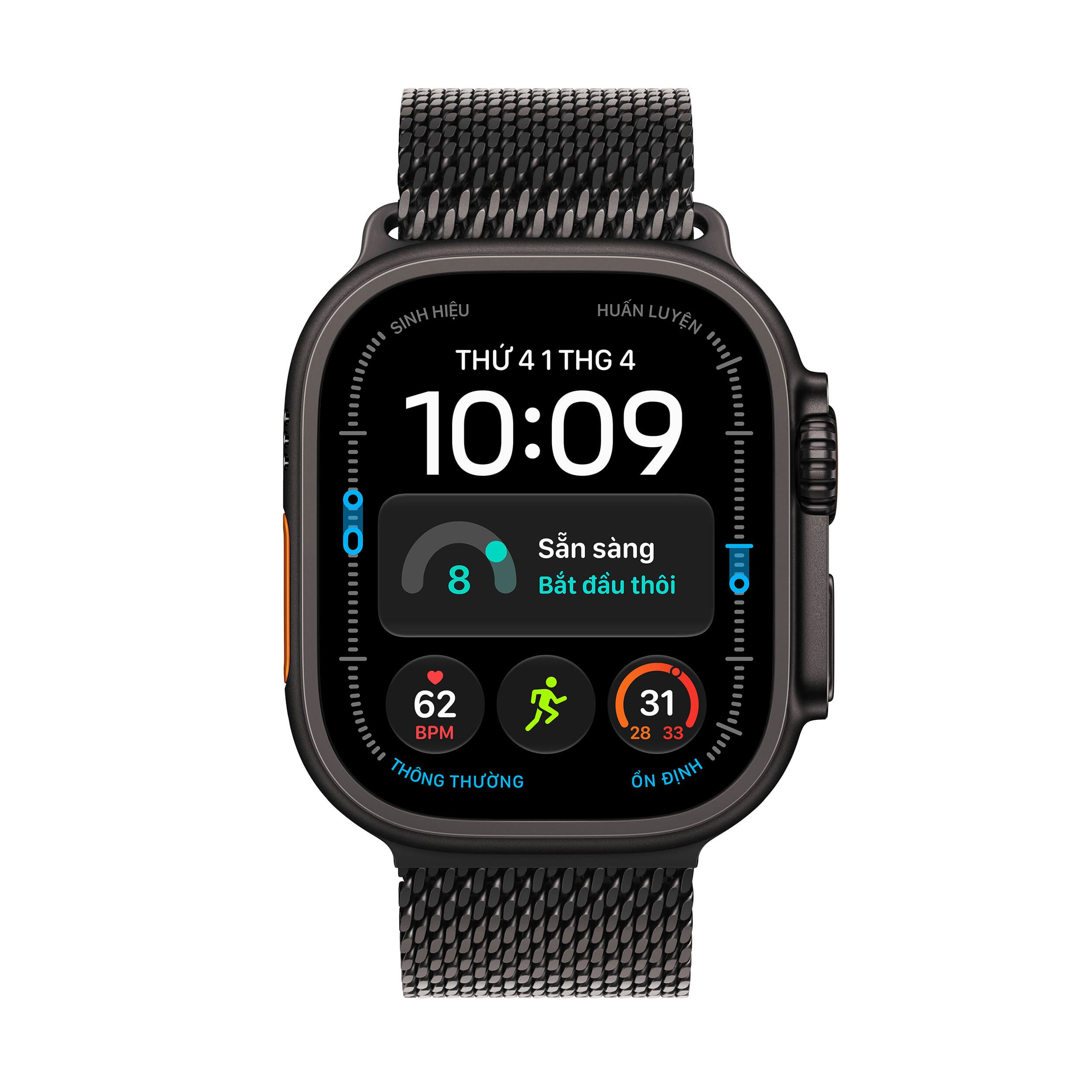 Apple Watch Ultra 4 GPS + Cellular 49mm viền Titanium dây Milan S Titan đen MJAU4SA/A