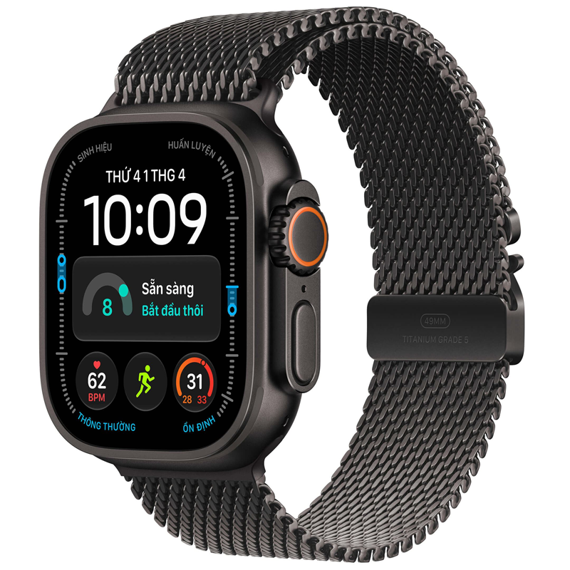 Apple Watch Ultra 4 GPS + Cellular 49mm viền Titanium dây Milan S Titan đen MJAU4SA/A