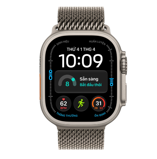 Apple Watch Ultra 4 GPS + Cellular 49mm viền Titanium dây Milan S Titan tự nhiên MJA84SA/A