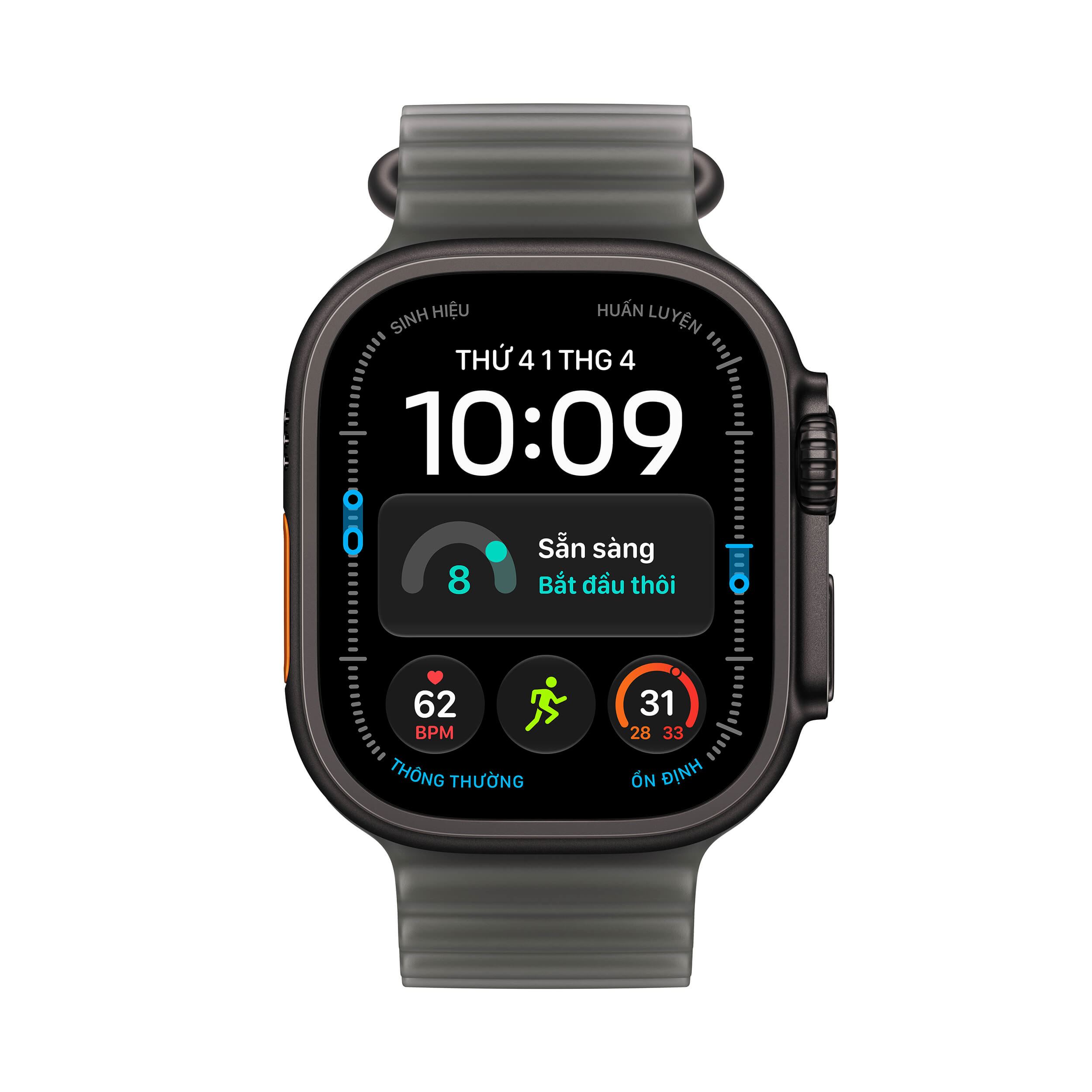 Apple Watch Ultra 4 GPS + Cellular 49mm viền Titanium dây Ocean Titan đen MJAY4SA/A