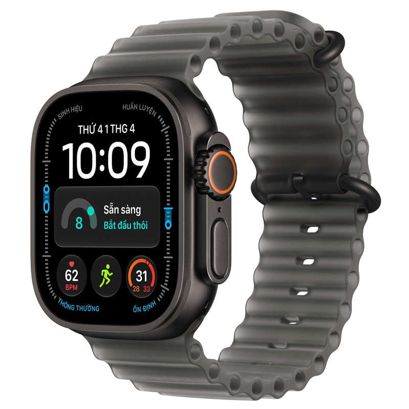 Apple Watch Ultra 4 GPS + Cellular 49mm viền Titanium dây Ocean Titan đen MJAY4SA/A