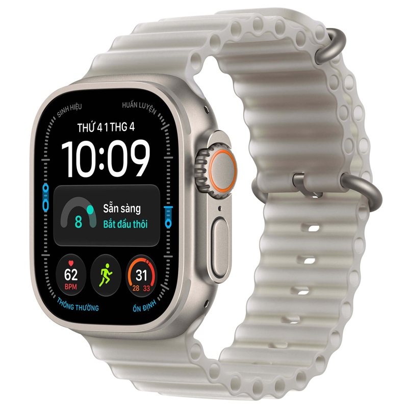 Apple Watch Ultra 4 GPS + Cellular 49mm viền Titanium dây Ocean Titan tự nhiên MJAD4SA/A