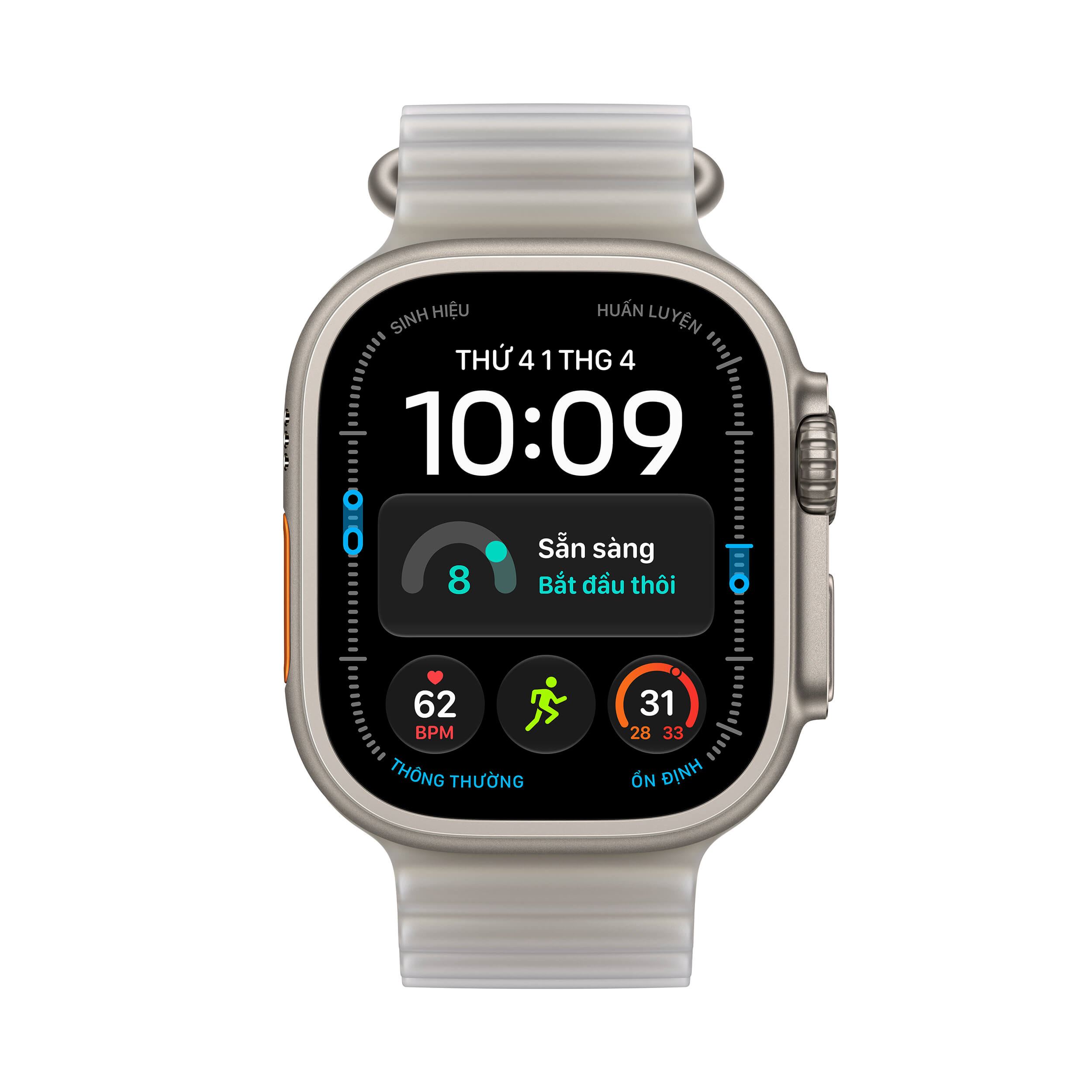 Apple Watch Ultra 4 GPS + Cellular 49mm viền Titanium dây Ocean Titan tự nhiên MJAD4SA/A