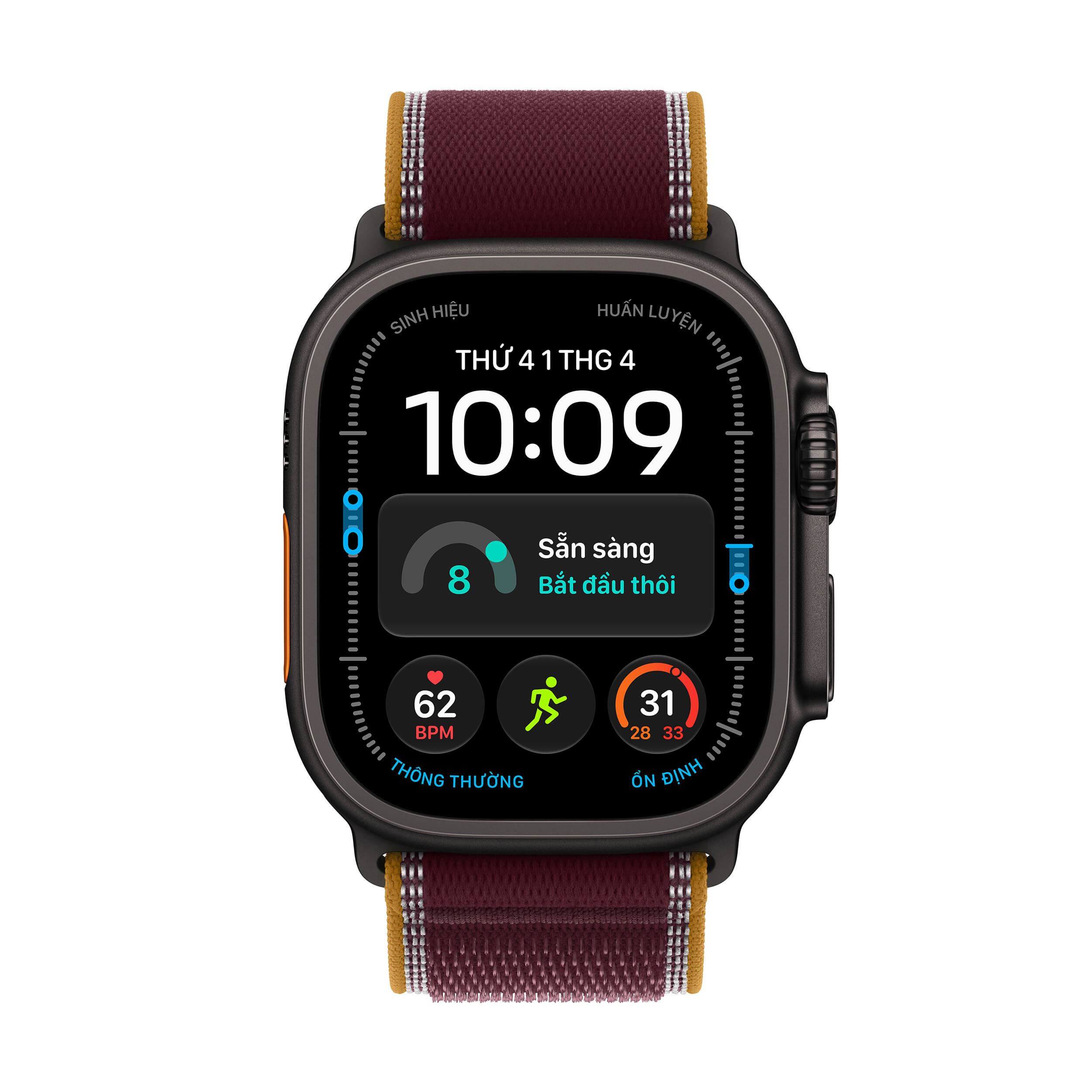 Apple Watch Ultra 4 GPS + Cellular 49mm viền Titanium dây Trail M/L Titan đen MJC44SA/A