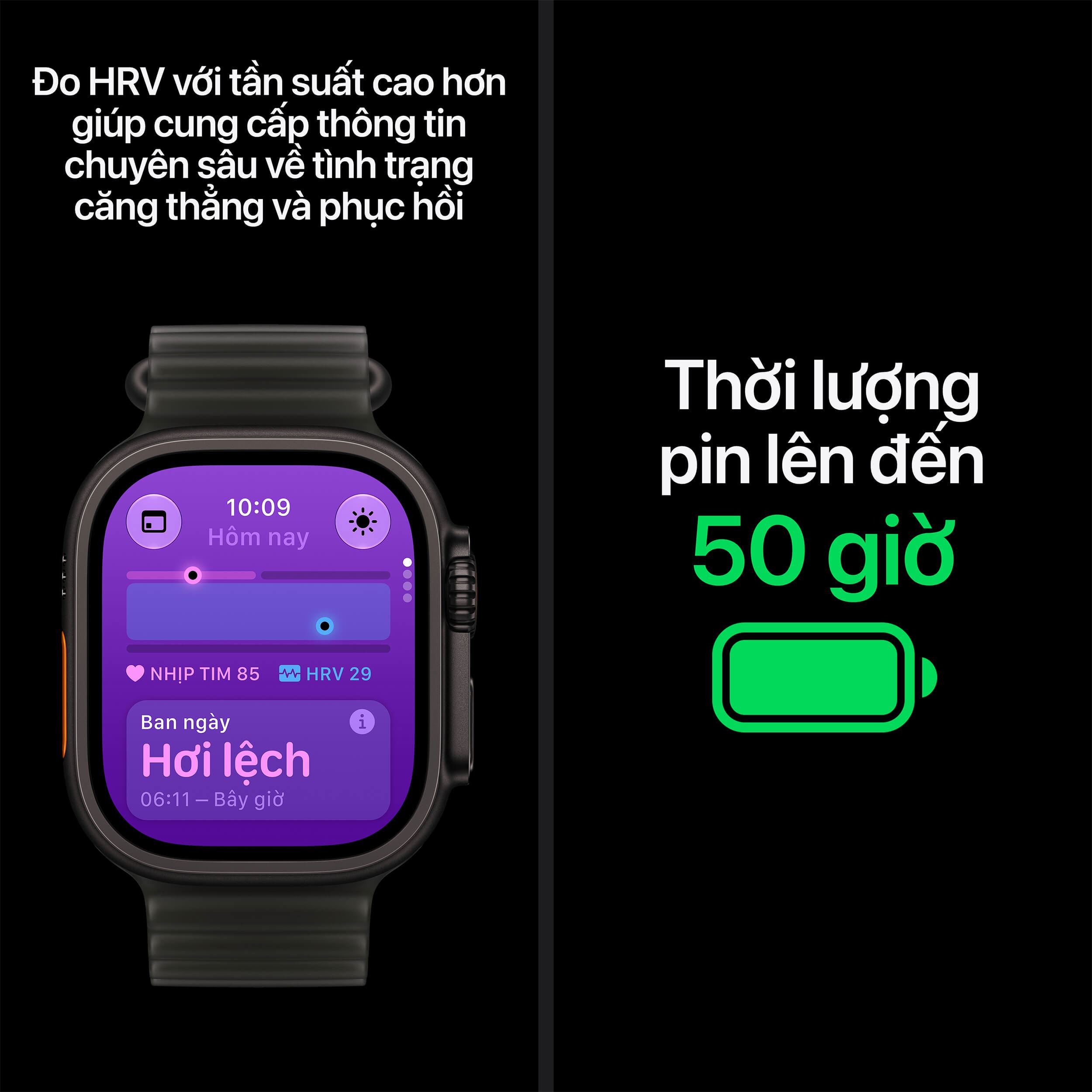Apple Watch Ultra 4 GPS + Cellular 49mm viền Titanium dây Trail M/L Titan đen MJC44SA/A