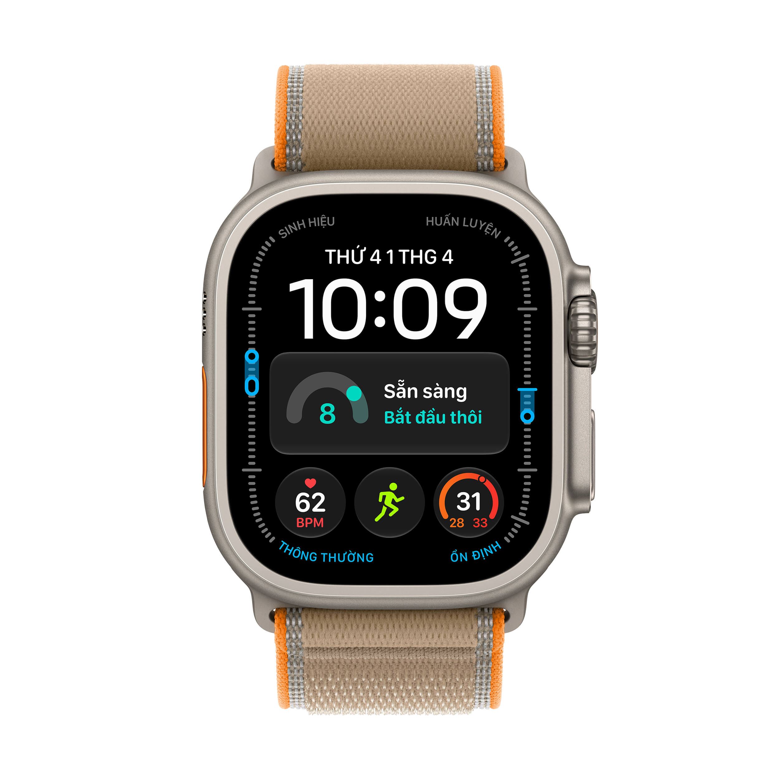 Apple Watch Ultra 4 GPS + Cellular 49mm viền Titanium dây Trail M/L Titan tự nhiên MJAQ4SA/A