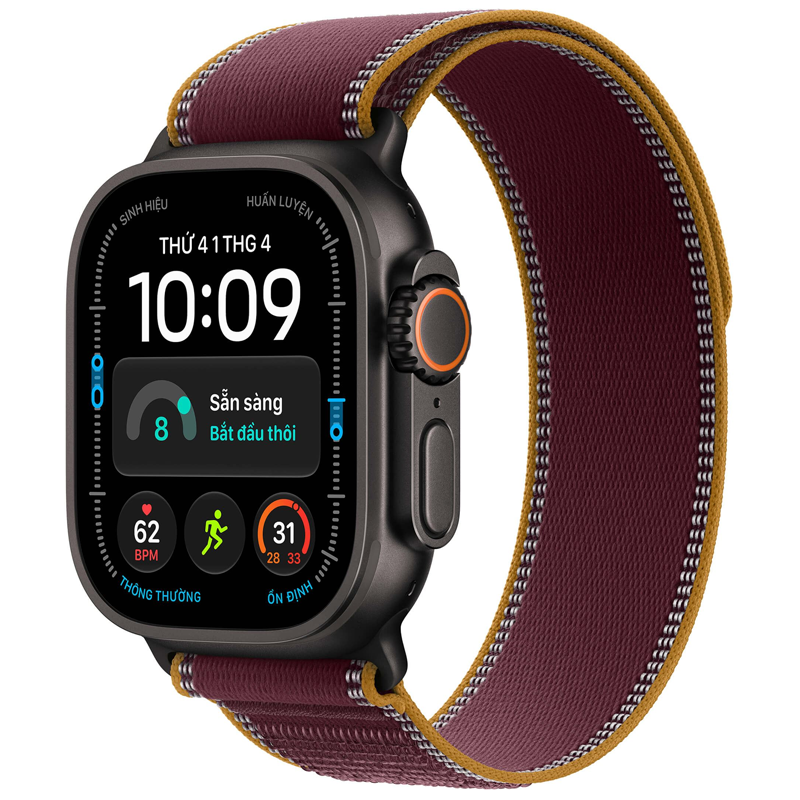 Apple Watch Ultra 4 GPS + Cellular 49mm viền Titanium dây Trail S/M Titan đen MJC34SA/A