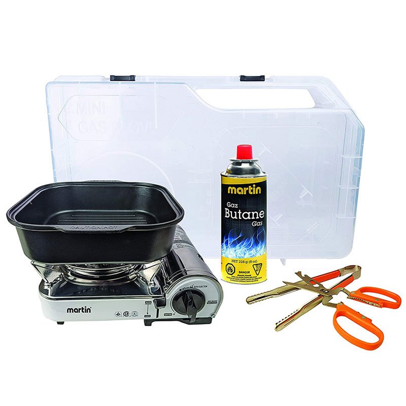 Bộ bếp gas du lịch+chảo nướng Maxsun MS8000 plus