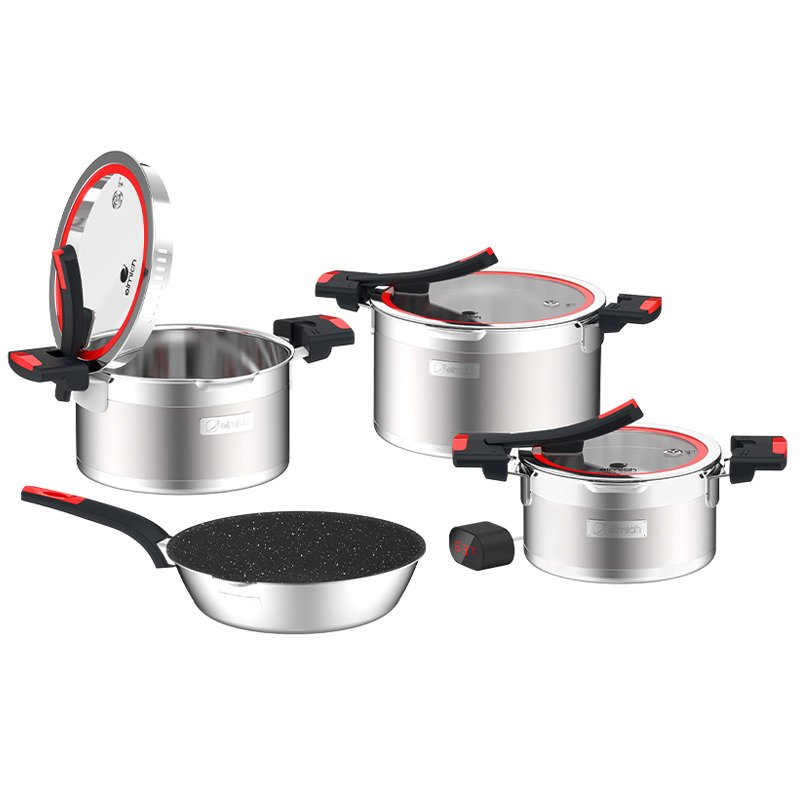 Bộ nồi chảo Inox liền khối 4 chiếc Elmich Milano EL-8093