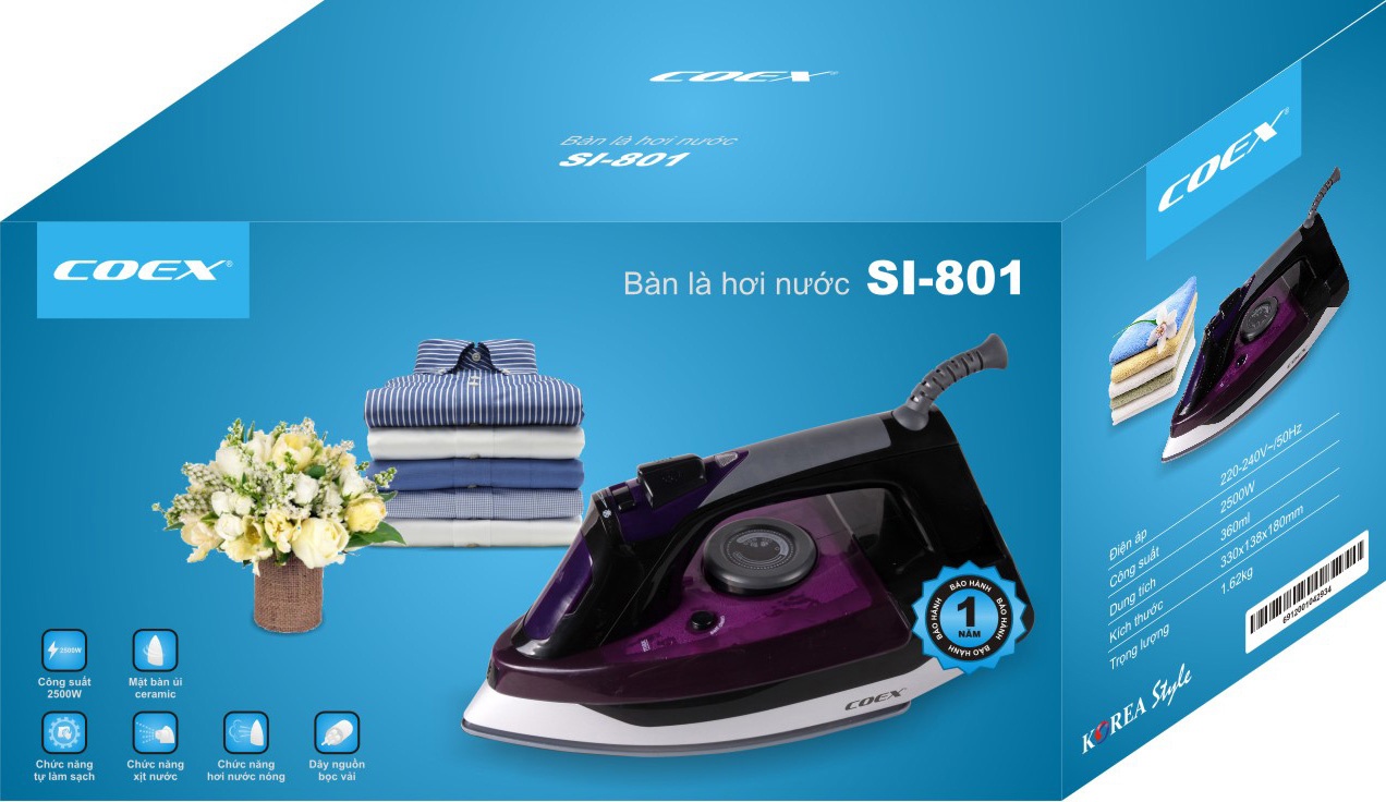 Bàn là hơi nước Coex SI-801