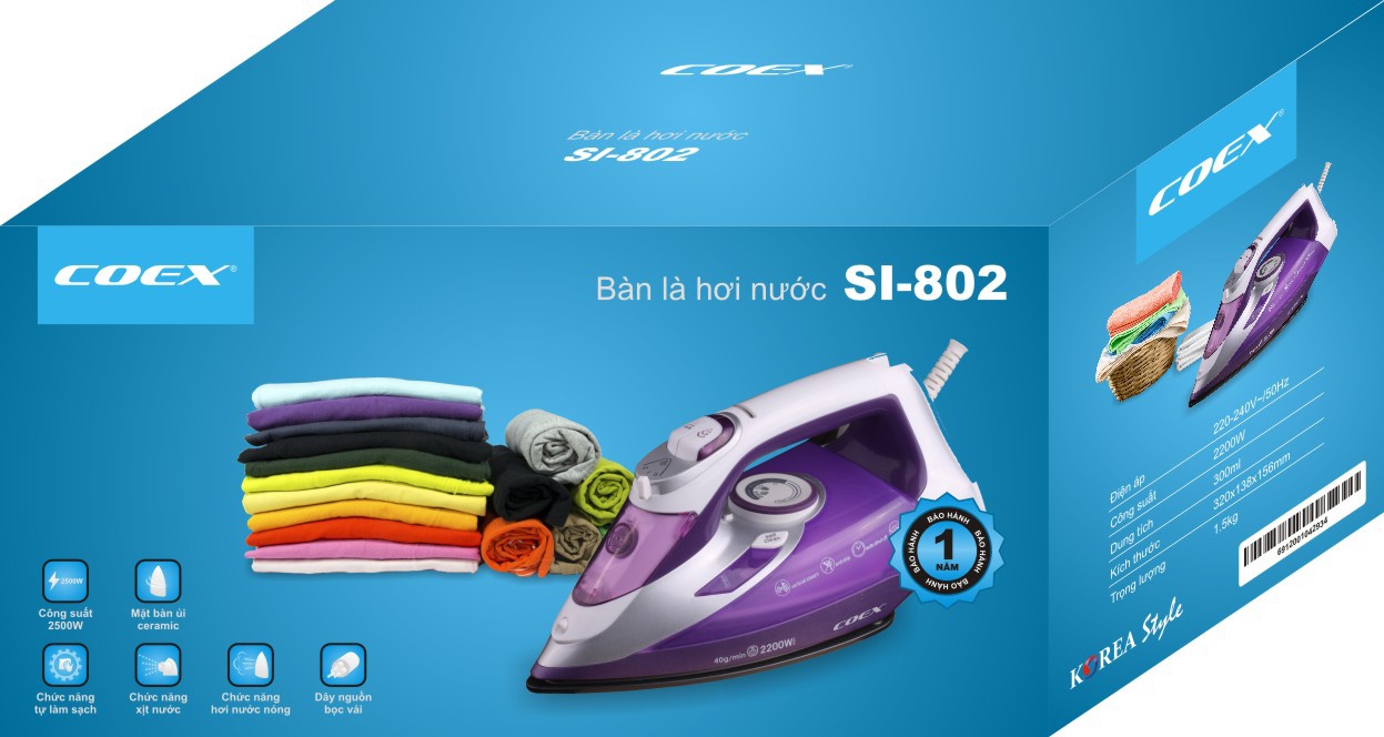 Bàn là hơi nước Coex SI-802