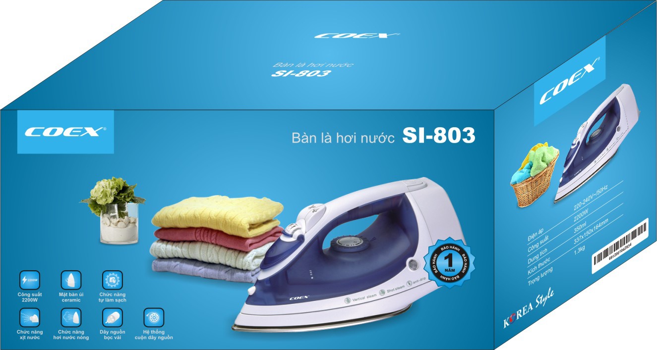 Bàn là hơi nước Coex SI-803