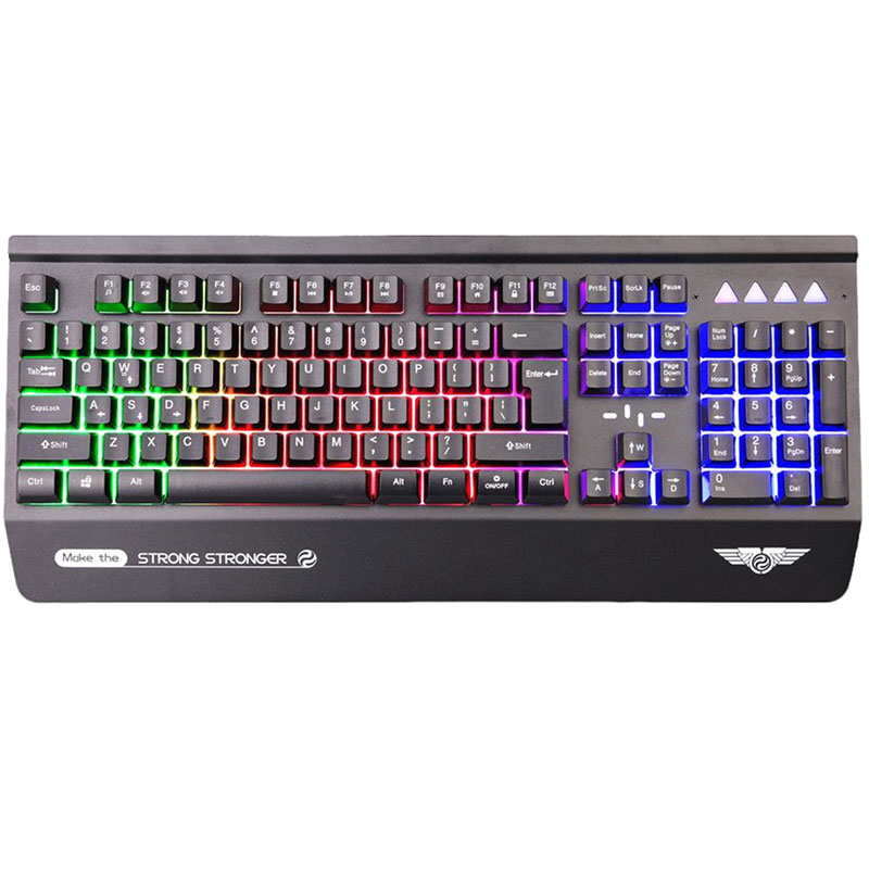 Bàn phím cơ có dây Gaming StarNet Newmen GM368, Black, NEW VI + Đỡ tay bàn phím