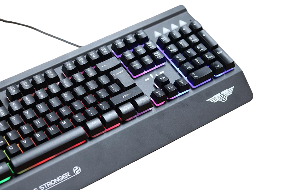 Bàn phím cơ có dây Gaming StarNet Newmen GM368, Black, NEW VI + Đỡ tay bàn phím