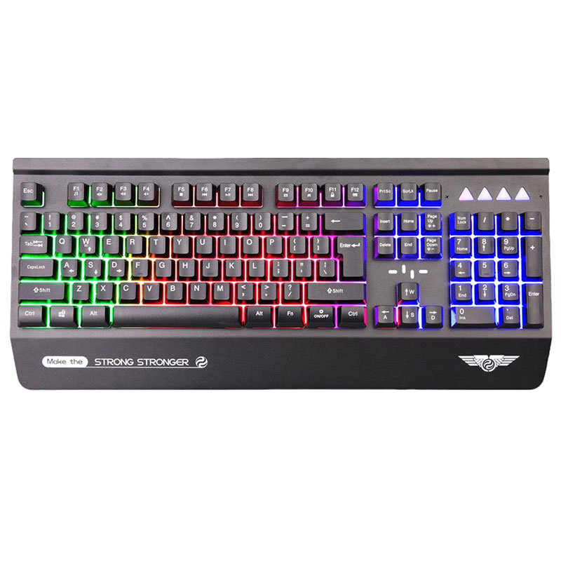 Bàn phím có dây Gaming Newmen StarNet GM818-X (Khung Alunium, Mix LED, Waterproof), Black, NEW VI