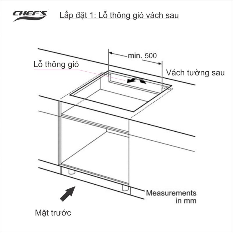 Bếp 3 Chef's 2 từ 1 hồng ngoại EH-MIX534 5500W NK Đức