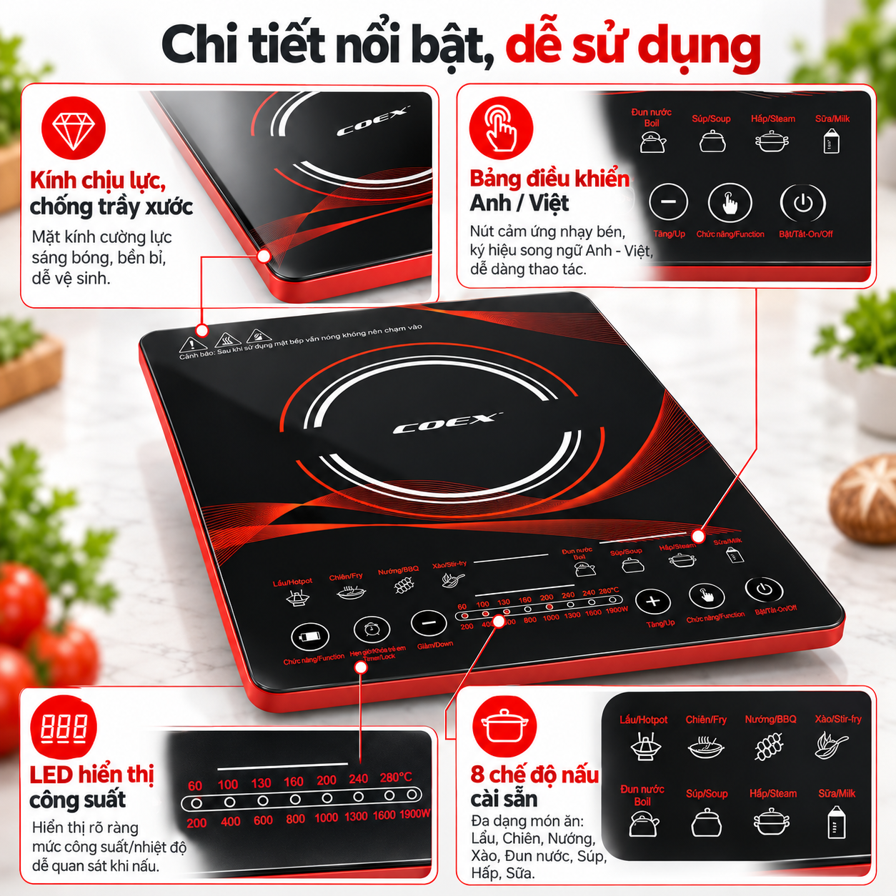 Bếp điện từ Coex CI-3371 1900W