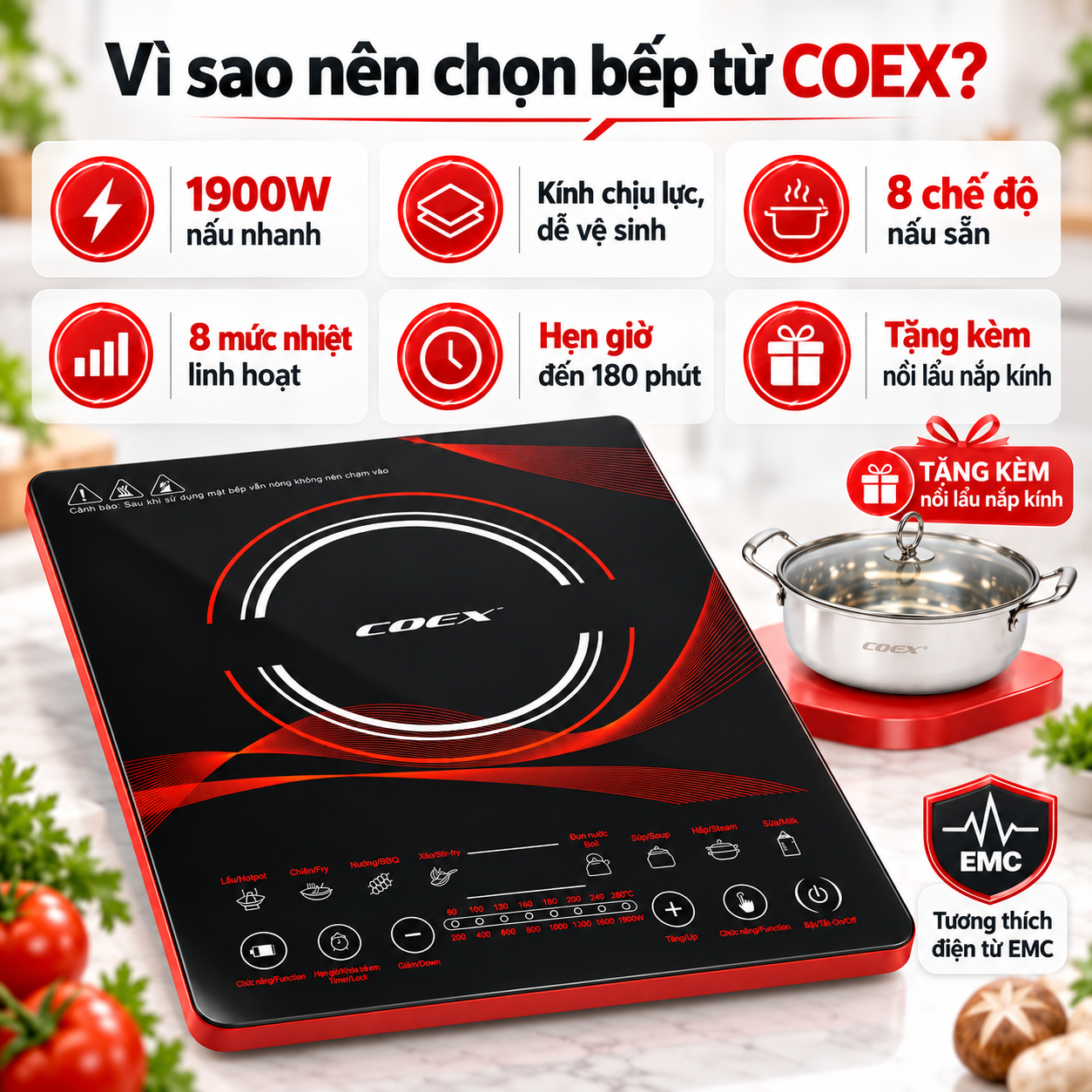 Bếp điện từ Coex CI-3371 1900W