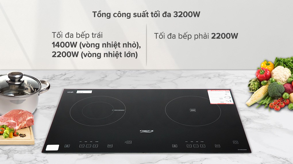 Bếp đôi từ - hồng ngoại Chef's EH-MIX2000A 3400W