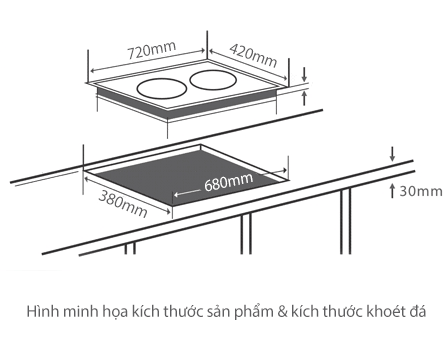 Bếp ga âm FABER FB-A05G2(DSB)