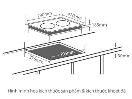 Bếp ga âm Kangaroo KG351