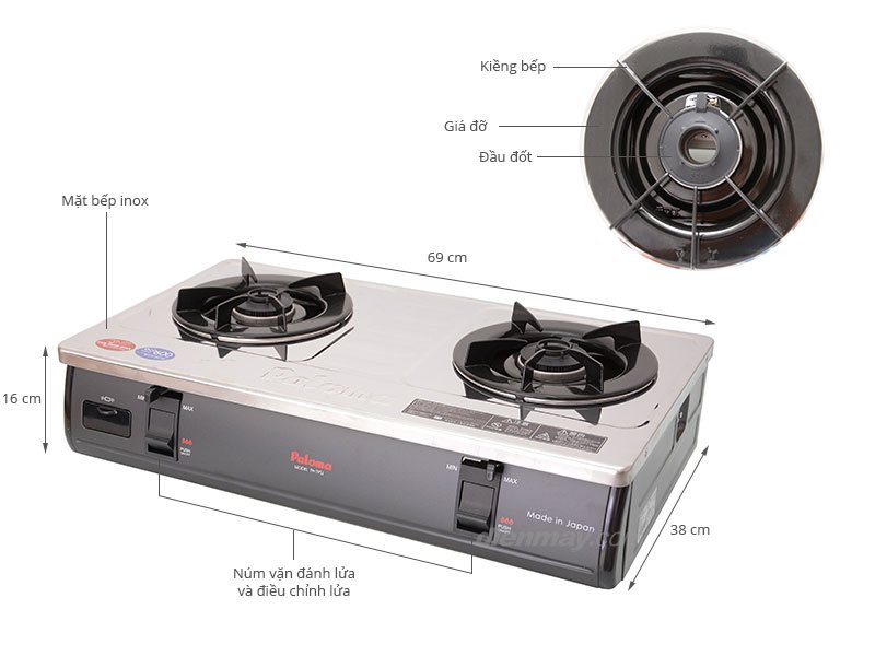 Bếp ga dương Paloma PA7PSJ Inox